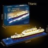 Blocuri de construcție a navei gigantice Titanic, blocuri de construcție, set de epave de croazieră cu aisberg de lux, micro ora