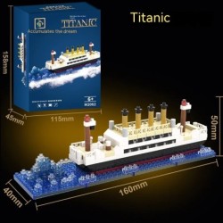 Blocuri de construcție a navei gigantice Titanic, blocuri de construcție, set de epave de croazieră cu aisberg de lux, micro ora