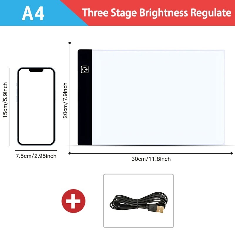 Tablă de copiere pentru desen cu Led A4 Jucărie pentru copii pentru a desena Tabletă cu 3 niveluri, reglabilă pentru schiță, Tab Tablă de copiere pentru desen cu Led A4 Jucărie pentru copii pentru a desena Tabletă cu 3 niveluri, reglabilă pentru schiță, Tab