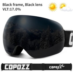 COPOZZ Sport în aer liber Ochelari de schi Protecție UV400 Mască de schi Bărbat Femeie Anti-aburire Față mare Ochelari de zăpadă