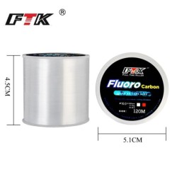 Linie de pescuit cu acoperire fluorocarbon 120M 0.20mm-0.60mm 7.15LB-45LB Fibră de carbon Linie de lider Naluca de pescuit Sârmă