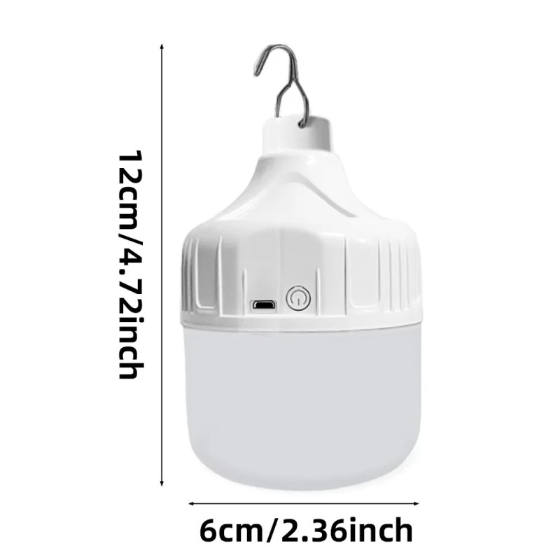 Lampă portabilă cu LED reîncărcabilă prin USB, de înaltă luminozitate, pentru exterior, rezistentă la apă, pentru camping, pescu