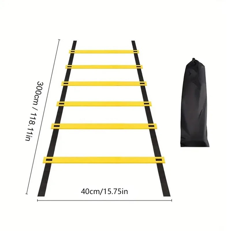 Scară de agilitate sportivă Fotbal Curea de nailon reglabilă Scară de săritură Viteză Fitness Coordonare corporală Instrument de