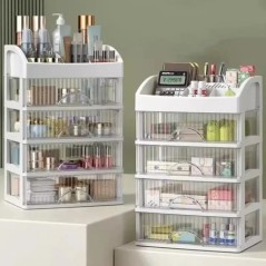 Organizator de machiaj cu sertar Cutie de depozitare pentru machiaj din plastic de capacitate mare Suport pentru ruj Cutie de de