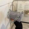 Geantă tip găleată cu strasuri, poșetă de bal cu lanț cu sclipici, mini geantă crossbody pentru femei (6,3*3,54) inci