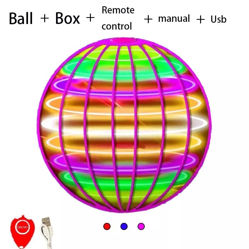 Flying Ball Boomerang Flyorb Magic cu lumini LED Drone Hover Ball Fly Nova Orb Flying Spinner Fidget Jucării Cadou pentru copii