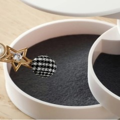 Cutie de depozitare de birou rotativă cu mai multe straturi Accesorii pentru păr Cutie de machiaj pentru bijuteriiNcu capac Cuti