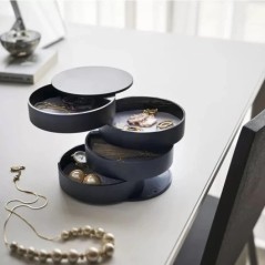 Cutie de depozitare de birou rotativă cu mai multe straturi Accesorii pentru păr Cutie de machiaj pentru bijuteriiNcu capac Cuti