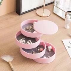 Cutie de depozitare de birou rotativă cu mai multe straturi Accesorii pentru păr Cutie de machiaj pentru bijuteriiNcu capac Cuti