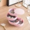 Cutie de depozitare de birou rotativă cu mai multe straturi Accesorii pentru păr Cutie de machiaj pentru bijuteriiNcu capac Cuti