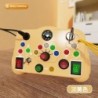 Montessori Busy Board Jucării senzoriale Desen animat cu comutator de lumină LED Placă de control Activități de călătorie Joc pe