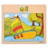 Reducere 12/9 buc. Puzzle-uri din lemn pentru copii, din lemn pentru copii, desene animate, animale, jucării educative pentru în