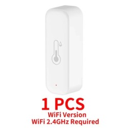 Tuya WiFi Temperatură și umiditate Smart Home Termometru Higrometru APP Alarma de la distanță Funcționează cu Alexa Google Home