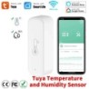 Tuya WiFi Temperatură și umiditate Smart Home Termometru Higrometru APP Alarma de la distanță Funcționează cu Alexa Google Home