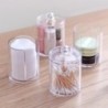 Organizator de machiaj acrilic Tampoane de bumbac Container Qtip Machiaj cosmetic Organizator de tampon de bumbac Cutie de depoz