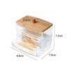 Organizator de machiaj acrilic Tampoane de bumbac Container Qtip Machiaj cosmetic Organizator de tampon de bumbac Cutie de depoz