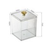 Organizator de machiaj acrilic Tampoane de bumbac Container Qtip Machiaj cosmetic Organizator de tampon de bumbac Cutie de depoz