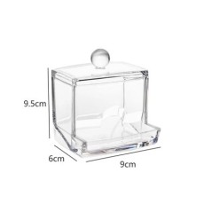 Organizator de machiaj acrilic Tampoane de bumbac Container Qtip Machiaj cosmetic Organizator de tampon de bumbac Cutie de depoz