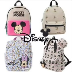 Rucsac de modă cu desene animate Disney Mickey Mouse Geantă de școală din pânză Minnie pentru femei Rucsac de capacitate mare Mo