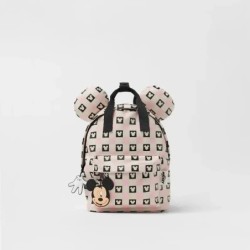 Rucsac de modă cu desene animate Disney Mickey Mouse Geantă de școală din pânză Minnie pentru femei Rucsac de capacitate mare Mo