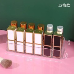 Clear 12/18/36 Grid Ruj Stand Carcasă Machiaj Organizator Cutie de depozitare Ruj Display Suport Cosmetic Bijuterii Organizator 