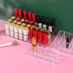 Clear 12/18/36 Grid Ruj Stand Carcasă Machiaj Organizator Cutie de depozitare Ruj Display Suport Cosmetic Bijuterii Organizator 