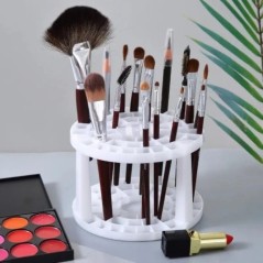 Depozitare creativ convenabil Suport rotund pentru perie de păr Creion Neutru Pen Plug Raft Perie de machiaj cu mai multe găuri 