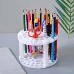 Depozitare creativ convenabil Suport rotund pentru perie de păr Creion Neutru Pen Plug Raft Perie de machiaj cu mai multe găuri 