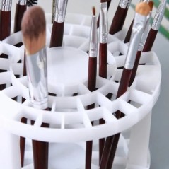 Depozitare creativ convenabil Suport rotund pentru perie de păr Creion Neutru Pen Plug Raft Perie de machiaj cu mai multe găuri 