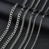 Punk de bază din oțel inoxidabil 3,5,7 mm Curb Colier cubanez pentru bărbați, femei, negru, aur, lanț de zale, chokers, bijuteri