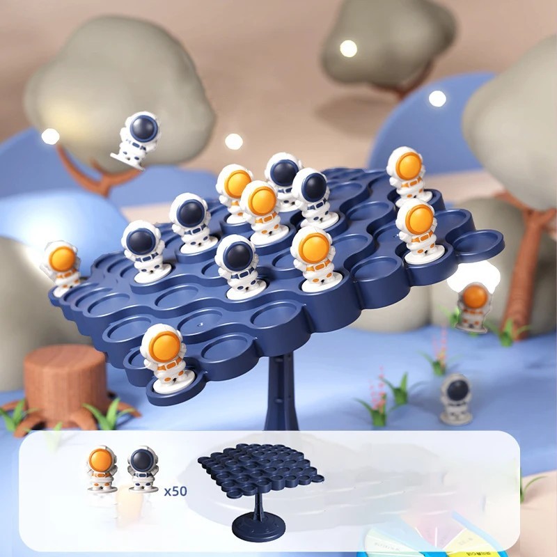 Copii Balance Tree Joc de masă Astronauți Broasca Balance Board Petrecere de masă Joc interactiv părinte-copil amuzant Bloc de c
