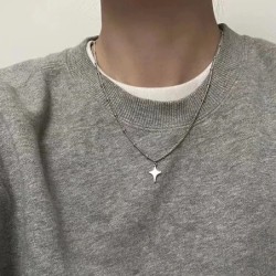 Colier cu șocuri cu pandantiv, accesorii pentru bijuterii pentru gât, colier cu lanț pentru petrecere, la modă pentru bărbați, s
