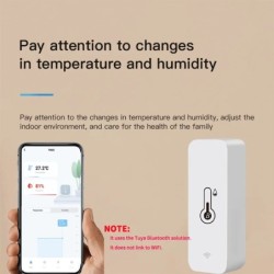 Senzor inteligent de temperatură umiditate Tuya Mini 2023 Nou actualizare APP compatibilă cu Bluetooth Telecomandă Termometru Hi