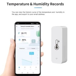Senzor inteligent de temperatură umiditate Tuya Mini 2023 Nou actualizare APP compatibilă cu Bluetooth Telecomandă Termometru Hi