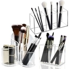 Machiaj cosmetic transparent Machiaj acrilic Pensula de machiaj Cutie de depozitare Cutie de pix Suport creion Organizator de ma