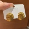 Cercei tip știft de metal vintage pentru femei punk argintiu textura geometrică neregulată cataramă pentru ureche bijuterii cado