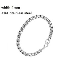 Brățară cu lanț cubanez din oțel inoxidabil 316L pentru bărbați și femei Figaro Vintage metal viking Kpop Pulseras Emo drăguț ca