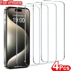4 buc. Sticlă securizată pentru iPhone 16 15 14 13 12 11 Pro Max Protector de ecran pentru iPhone 7 8 Plus X XS Max XR Film de p