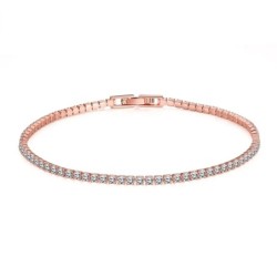 Bijuterii din argint 925 de la 16 cm la 19 cm Brățară de tenis 2 mm Zirconiu Cadou de aniversare Brățară din argint sterling aut