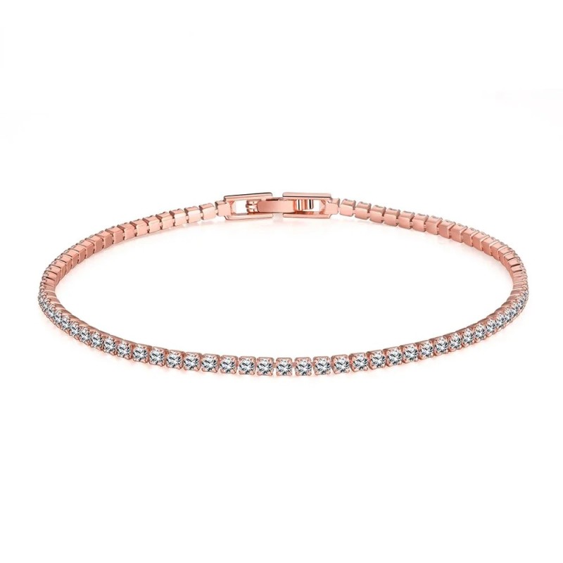 Bijuterii din argint 925 de la 16 cm la 19 cm Brățară de tenis 2 mm Zirconiu Cadou de aniversare Brățară din argint sterling aut