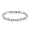 S925 Brățară din argint Sterling Zirconiu Minge de tenis Moda Femei Bijuterii de nuntă de logodnă simplă 4mm 16-20cm