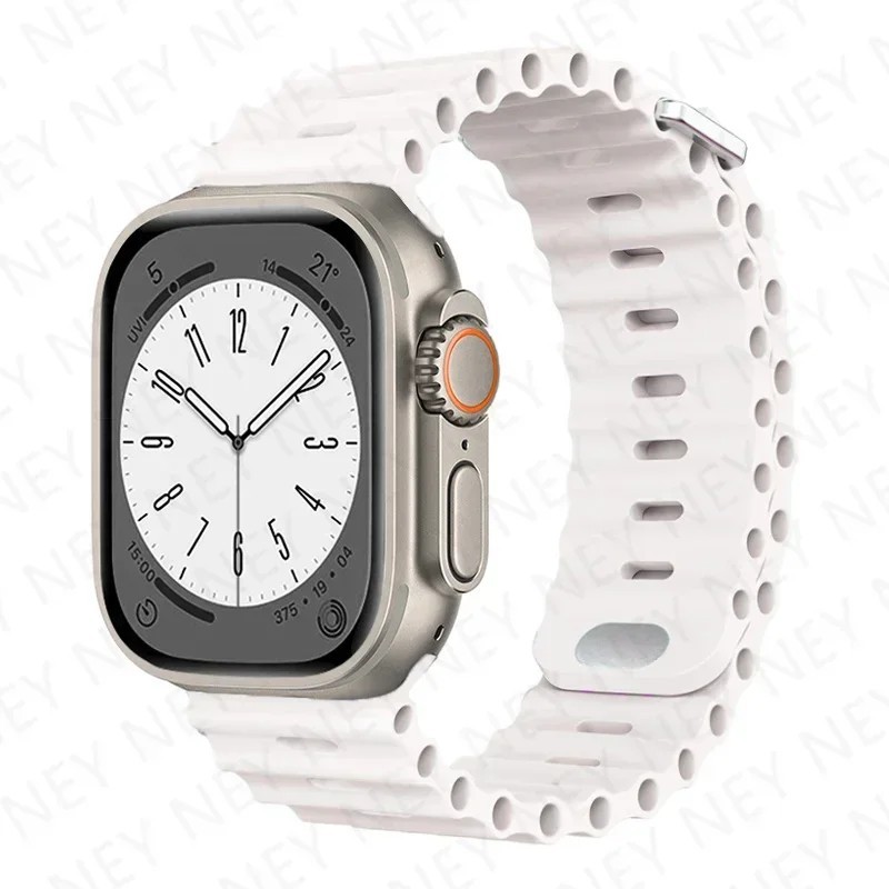 Curea Ocean pentru Apple Watch Ultra 49mm bandă 44mm 45mm 40mm 41mm 42mm din silicon Bratara originala 1:1 iWatch series 8 7 6 5
