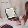 Noua husă pentru cosmetice iluminată cu LED cu oglindă, impermeabilă, din piele PU. Genți portabile de depozitare pentru machiaj
