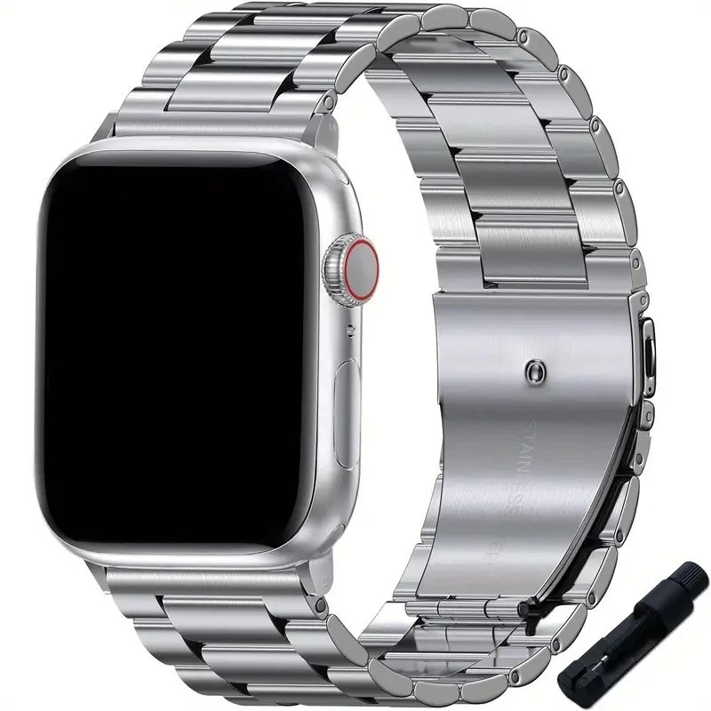 Bratara din otel inoxidabil pentru curea Apple Watch 49mm 45mm 41mm 44mm 40mm 42mm 46mm Banda metalica iWatch Ultra Series 9 10 