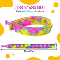 72/12 bucăți brățări cu bule pop pentru copii Fidget jucărie senzorială cadou pentru copii favoruri pentru petrecerea de anivers