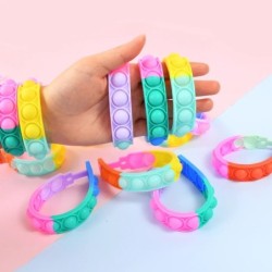 72/12 bucăți brățări cu bule pop pentru copii Fidget jucărie senzorială cadou pentru copii favoruri pentru petrecerea de anivers