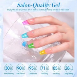 BORN PRETTY 7ml 6 buc. Soda Ice Jelly Gel Oja Set Culoare superba acoperire completa Lac semi-permanent Soak Off Gel UV