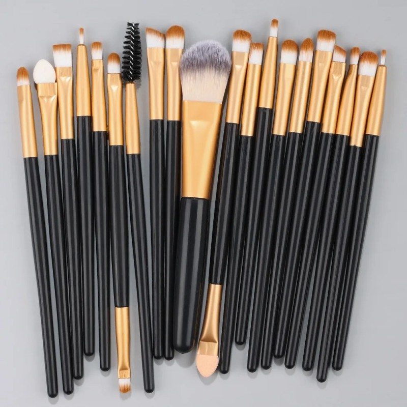 Set de pensule de machiaj 20 buc Pensule pentru fard de ochi Set complet Pensule pentru corector pentru machiaj pentru frumusețe