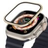 Carcasă din aliaj de aluminiu + sticlă temperată pentru Apple Watch Ultra 2 Protector de ecran anti-zgârieturi de 49 mm pentru F