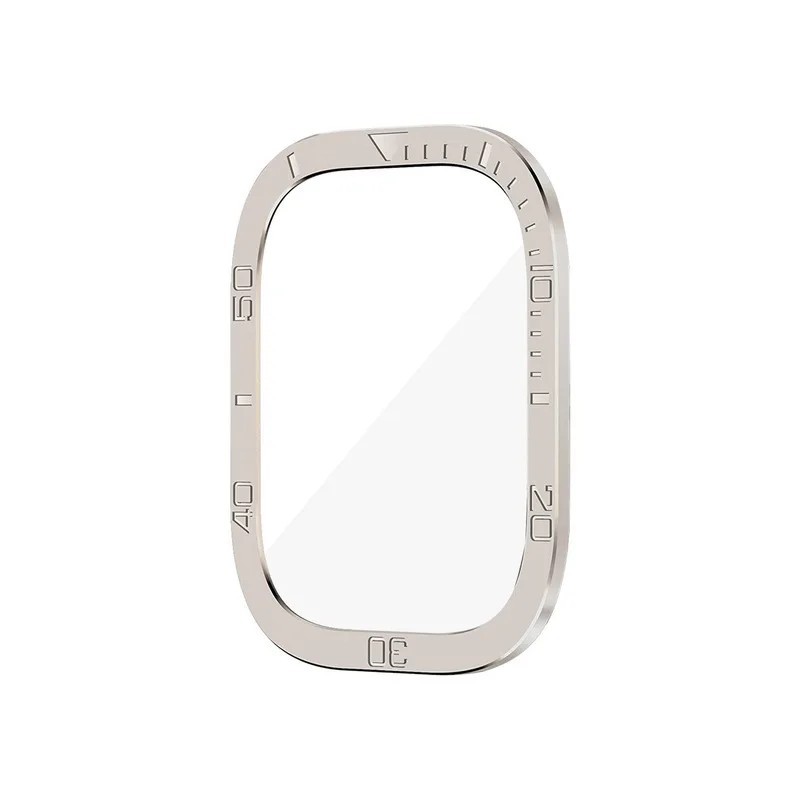 Protector de ecran pentru Apple Watch Ultra 49mm Accesorii pentru carcasă Cadru metalic pentru capac+Sticlă securizată pentru iW